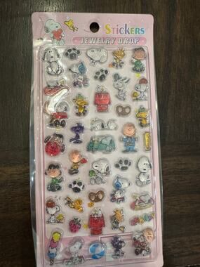Peanuts Snoopy and friends 3D stickers with various characters and designs